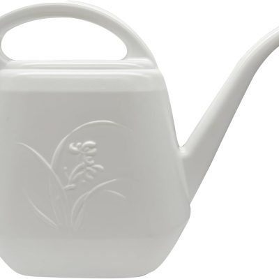 Watering Can for Home Garden - White Color - 1/2 Gallon