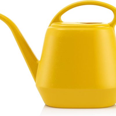 Plastic Watering Can, Yellow, 1-Gallon