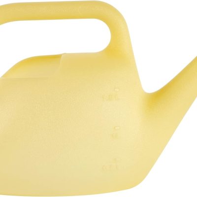 Translucent Watering Can: 1.5 Liter - Goldfinch Yellow - 4 Gallon Capacity, Easy to See Water Level, Loop Handle, Durable Resin, for Indoor and Outdoor Use, Gardening